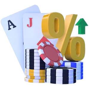 Blackjack Payouts and Odds Chip Stack Percentage Icon