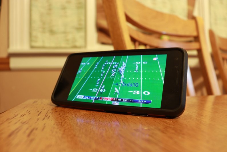 NFL-spil på en telefon