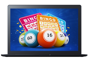 Echtgeld-Lotterie-Casino-Spiele Bingo auf dem Laptop
