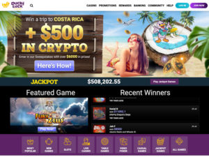 DuckyLuck Casino Review Homepage