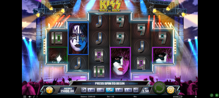 Screenshot der KISS Reels of Rock-Rollen