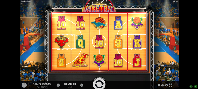 Zrzut ekranu z automatu do koszykówki