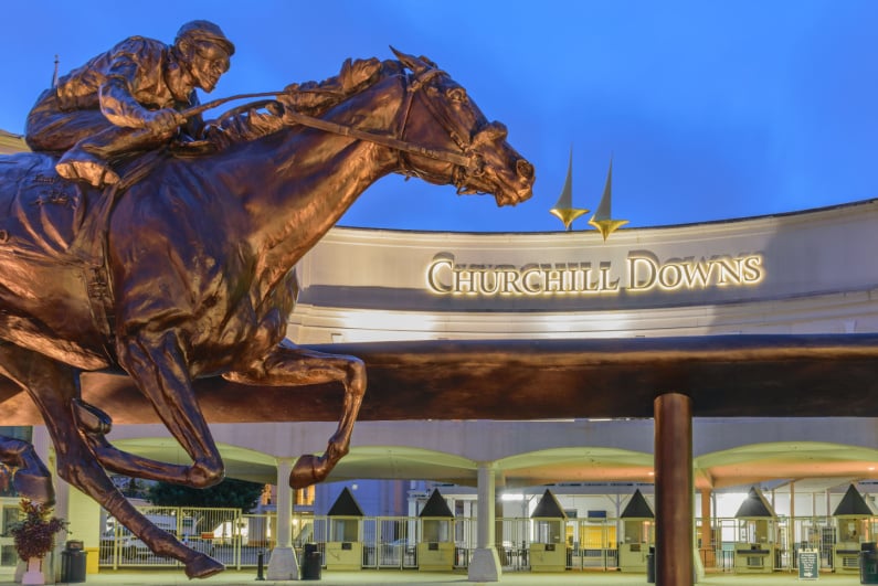 Churchill Downs in the evening