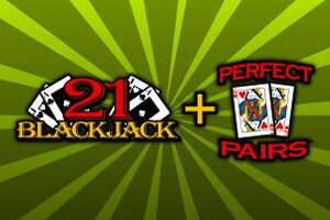 21 Blackjack + Perfect Pairs Table Game Logo