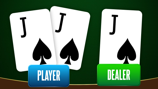21+3 side bet. Winning hand with a 3-Js rummy