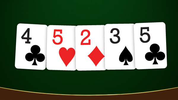 Five Card Charlie mit einem 4-5-2-3-5